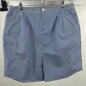Banana Republic blue white vertical striped skirt Size 14